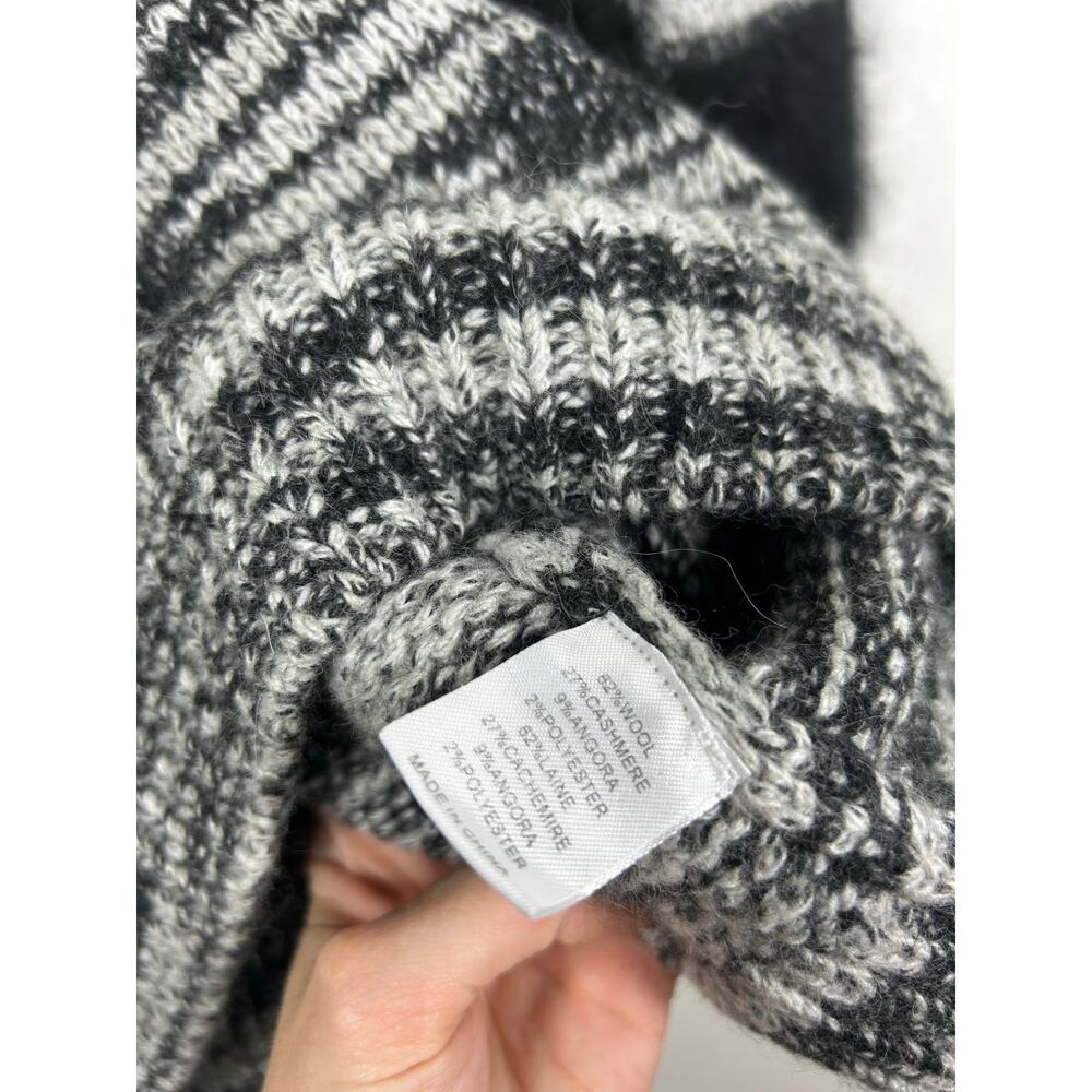 Brochu Walker Wool Cashmere Angora Blend Striped Sweater Gray Small - Picture 6 of 7